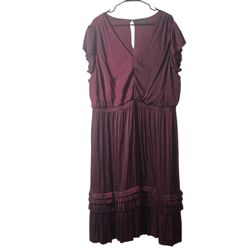Lane Bryant Deep Burgundy Midi Dress